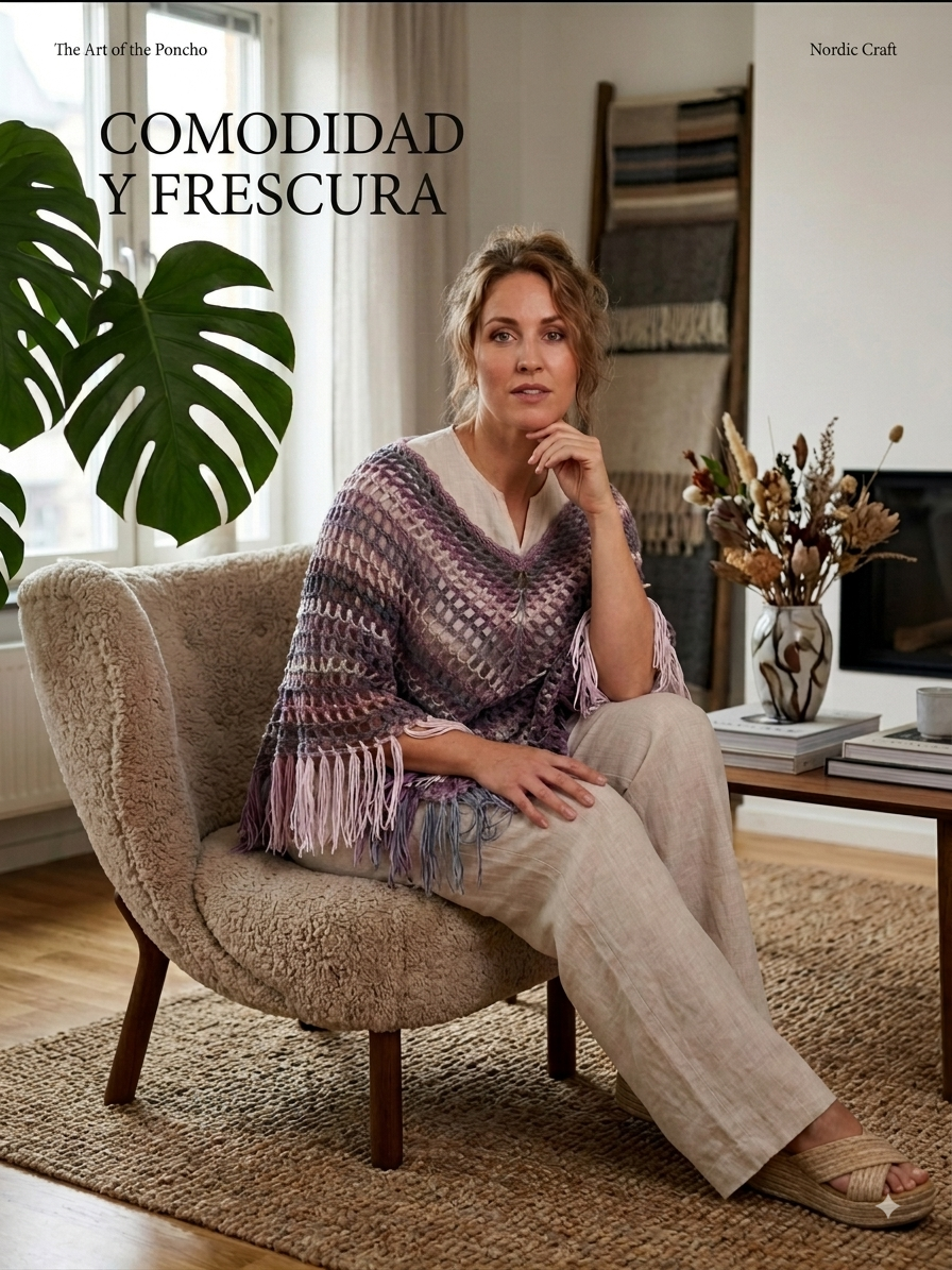 poncho de primavera / verano
